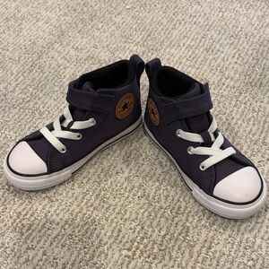 New Converse Kids High-Top Sneakers - Navy and White